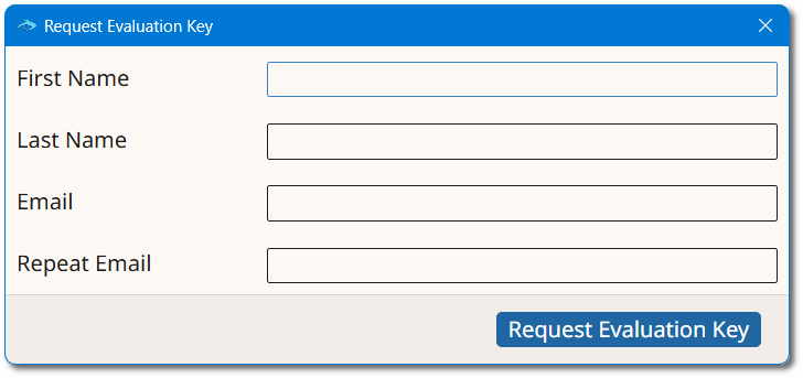 Request Evaluation Key Dialog