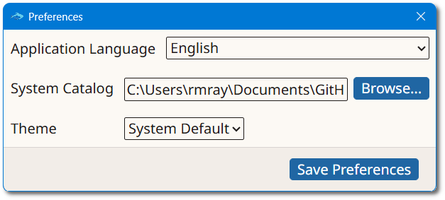 Preferences Dialog
