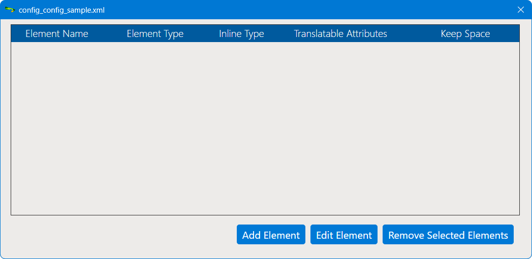 Grammar Configuration dialog