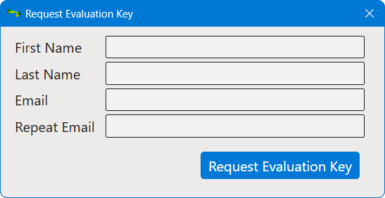 Request Evaluation Key Dialog