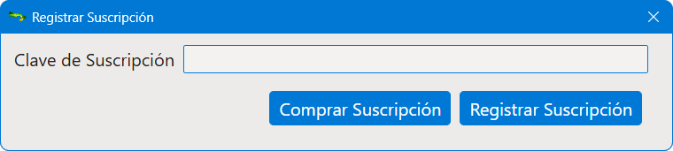 Cuadro de diálogo Registrar Suscripción