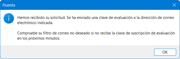 Cuadro de diálogo Solicitud Recibida