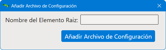 Cuadro de diálogo Añadir Archivo de Configuración
