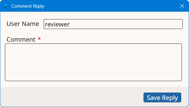 Comment Reply Dialog