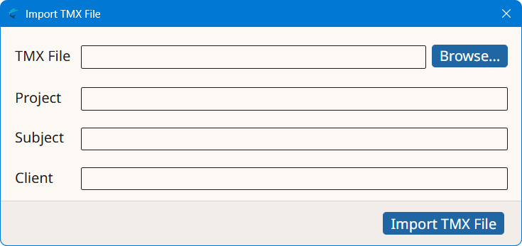 Import TMX File Dialog