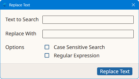 Replace Text Dialog