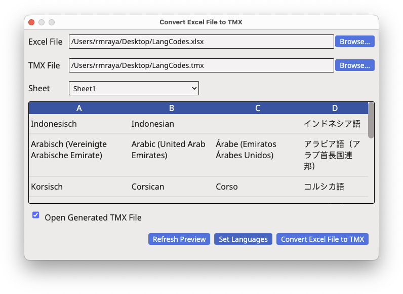 Excel Preview Panel