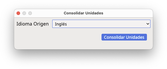 Cuadro de diálogo Consolidar Unidades