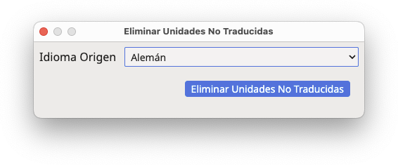 Cuadro de diálogo Eliminar Unidades No Traducidas