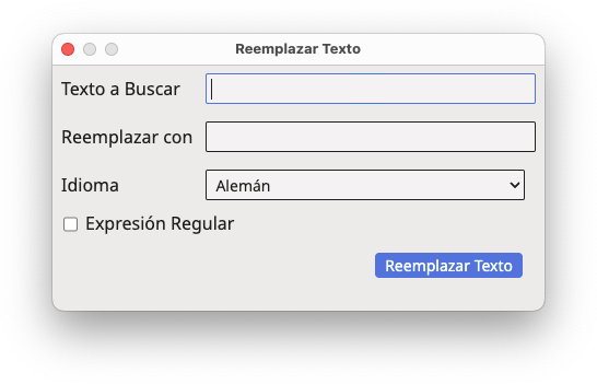 Cuadro de diálogo Reemplazar Texto
