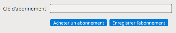 Boîte de dialogue "Abonnement"