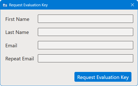 Request Evaluation Key Dialog