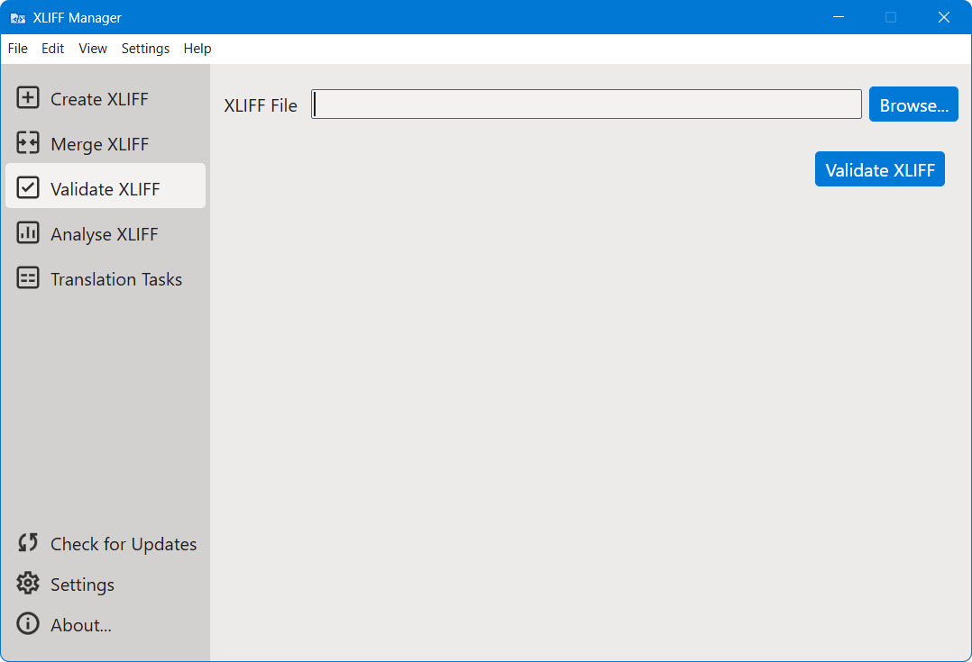 Validate XLIFF File