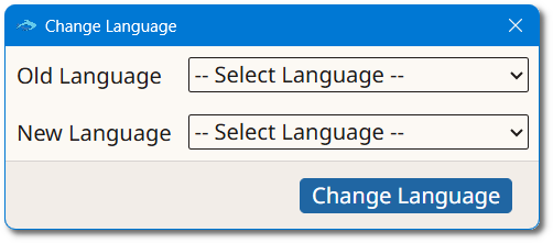 Change Language Dialog