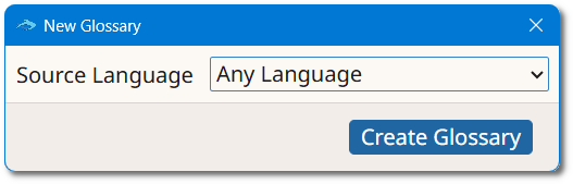 New Glossary Dialog