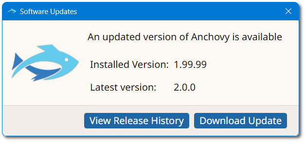 Software Updates Dialog