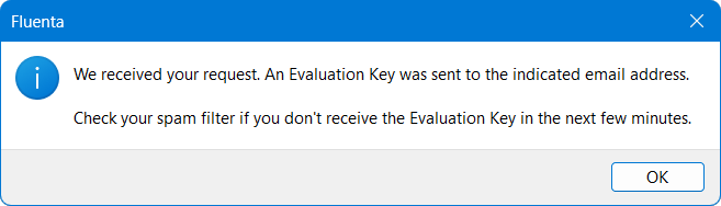 Request Received Dialog
