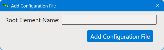 Add Configuration File dialog