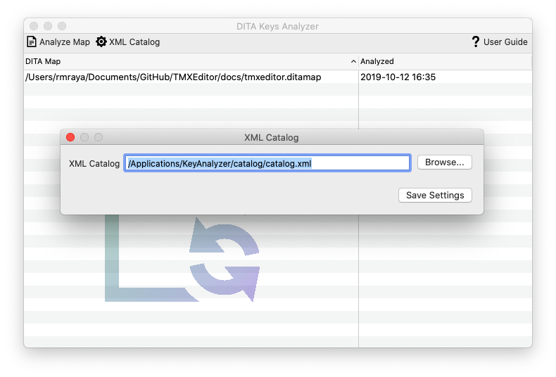 XML Catalog Dialog