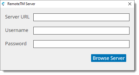 RemoteTM Server Dialog