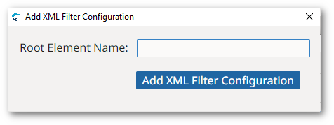 Add XML Filter Configuration dialog
