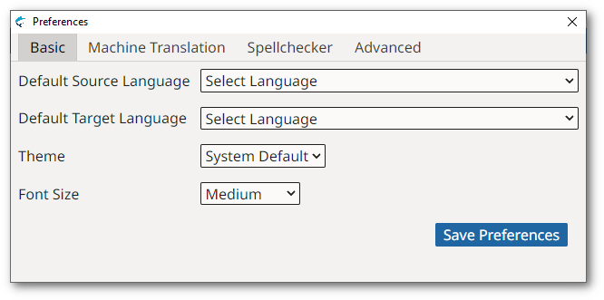 Preferences Dialog