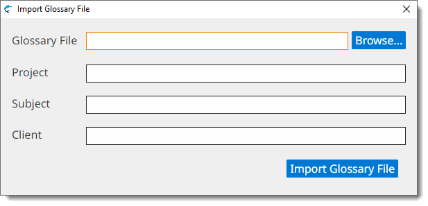 Import Glossary File Dialog