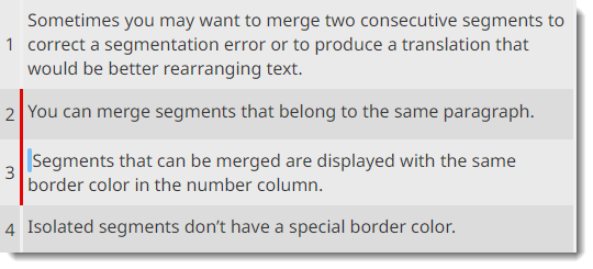 Segments that can be merged