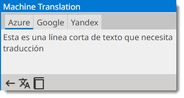 Machine Translation Panel