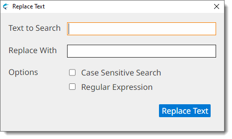 Replace Text Dialog