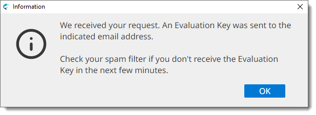 Request Received Dialog